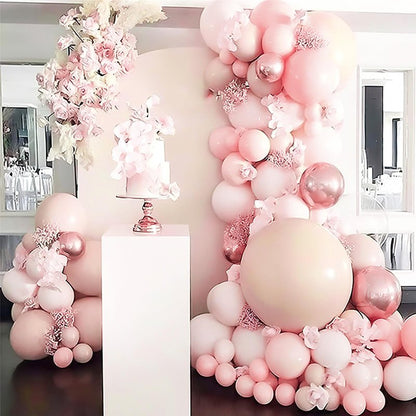 PartyWoo Pale Pink Balloons 100pcs 12 Inch Light Pastel Baby Pink Latex Helium Balloons for Birthday Engagement Bachelorette Baby Shower Easter Princess Butterfly Theme Party Decorations Pink-Q01