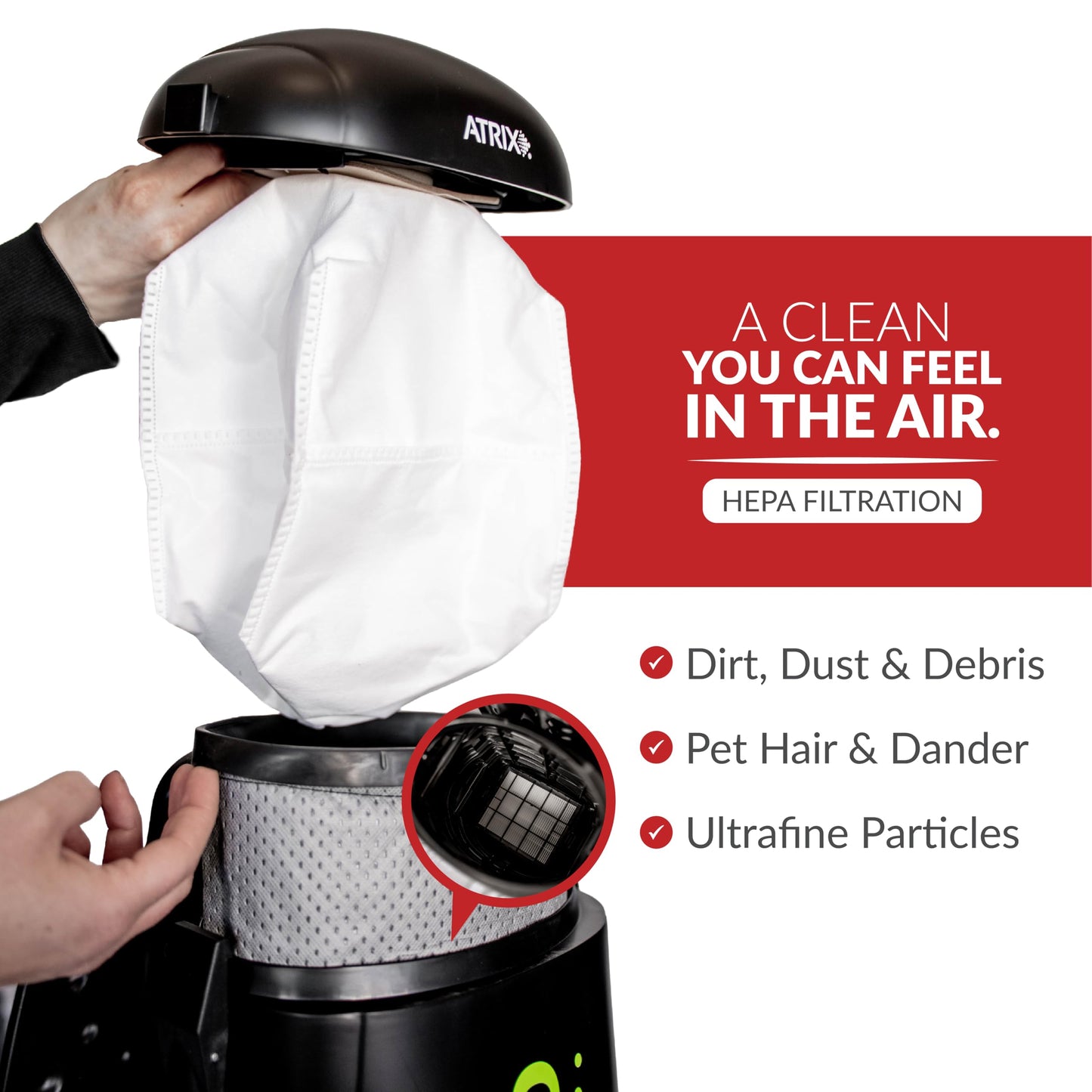 Atrix Ergo Backpack Canister Vacuum, Portable Cleaner with Attachments for Professional and Residential Use, VACBP10 Premium Bundle