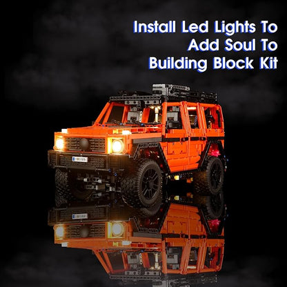 Vaodest Led Light for Lego 42177 Technic Mercedes-Benz G 500 Professional Line Building Blocks ModelDesign and Configuration Compatible with Model 42177(Led Light Only Not Building Block Kit)