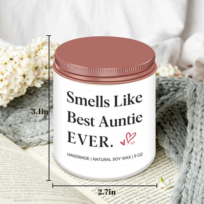 Homsolver Gifts for Aunt, Birthday Mothers Christmas Thanksgiving Gifts for Aunt, Smells Like Best Auntie Ever Scented Candles
