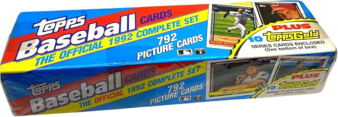 Topps Baseball Cards The Official 1992 Complete Set (792 Picture Cards)