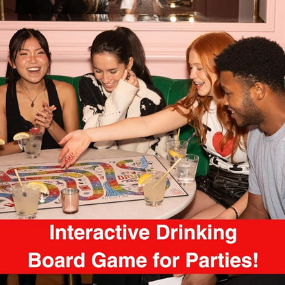Drunk Tank Interactive Party Drinking Game – Board Games for Adults| Includes 8 Player Pieces 2 Dice and QR Code Rules | Funny Games for Pregames and Parties