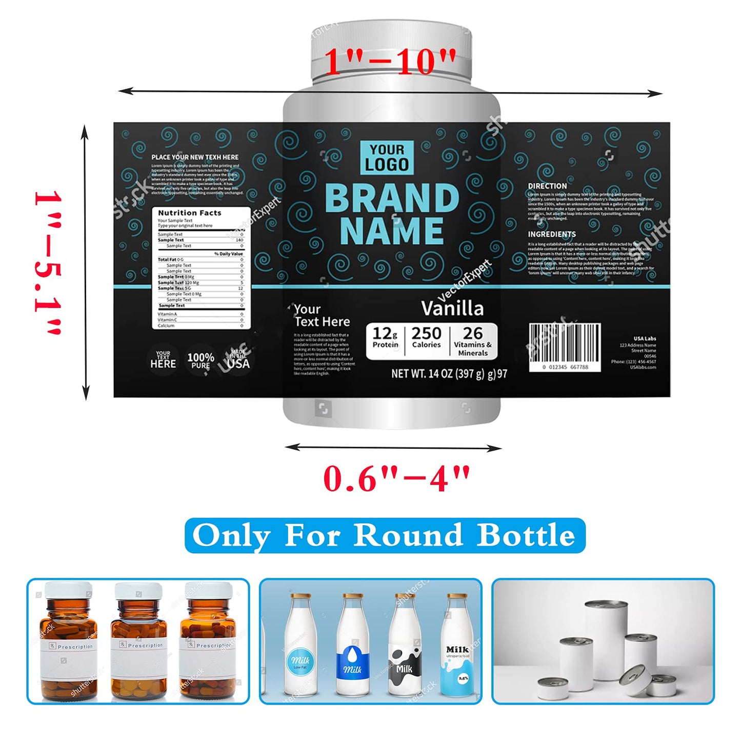 Sumeve Manual Round Labeling Machine, Bottle Label Applicator for Round Bottles(White)