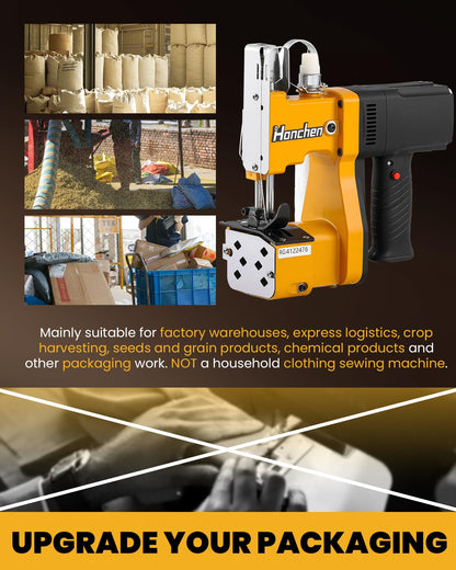 Hanchen Bag Sewing Machine High Speed Bag Sealing Machine Bag Closer Bag Closing Machine Bag Stitching Machine Industrial Sewing Machine Bag Stitcher for Sack Woven Kraft Paper Bag Sealing CE