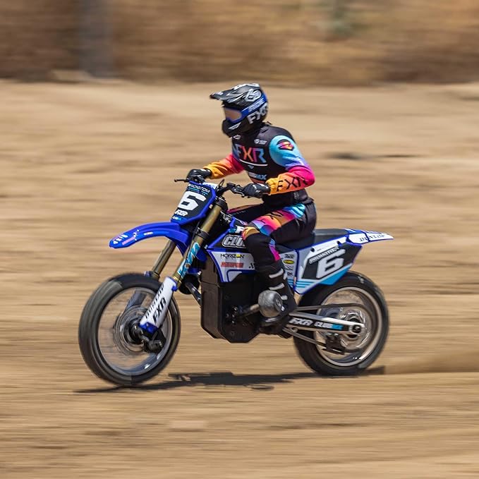 Losi RC Motorcycle Promoto-MX 1/4 Motorcycle Ready-to-Run Battery and Charger Not Included ClubMX LOS06000T2 Blue