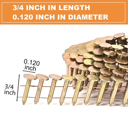 BHTOP CN45N Roofing Nailer, 15 Degree Roofing Nail Gun & 3600 Count Coil Roofing Nails 3/4 Inch x .120-Inch