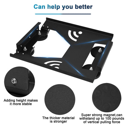 Mskekit Starlink Mini Mount with Portable Magnetic, Universal Compatibility, Black Alloy Steel Floor Mount