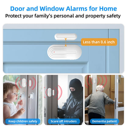 Daytech Wireless Door Chime, Door Dinger for Business Entry/Store/Home/Office, Door Alarms When Opened with 800 Ft Range,20 Chimes 5 Adjustable Volume 2 Sensors + 2 Receivers