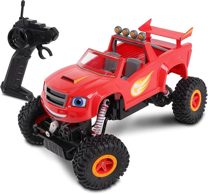 NKOK Blaze &amp The Monster Machines: RC Rock Crawler - Blaze Remote Controlled Monster 4x4 Truck 1:16 Scale 2.4 Ghz Ready to Run (6501) Ages 6+