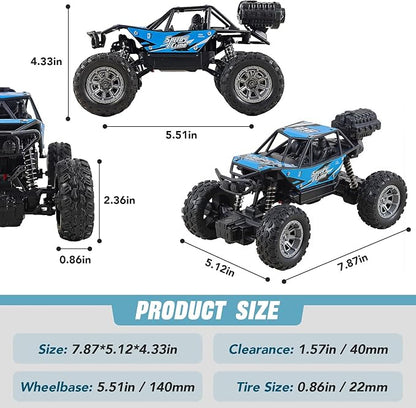 NXD RC Truck 1:18 Remote Control Car with Spray &amp Light 4WD All Terrain Off-Road Monster Truck Toys 2.4 GHz RC Cars for Kids Age 6 7 8 9 10 11 12 Gift for Boys Girls (Red)
