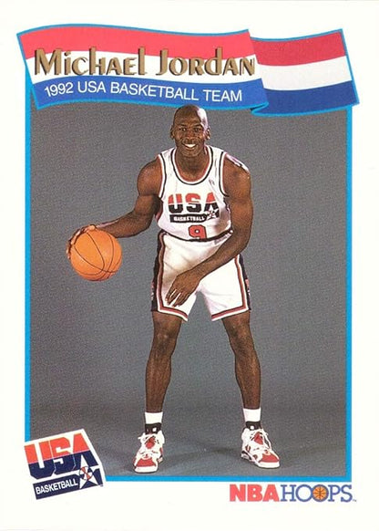 1991-92 NBA Hoops #55 Michael Jordan Team USA Olympic Basketball Card