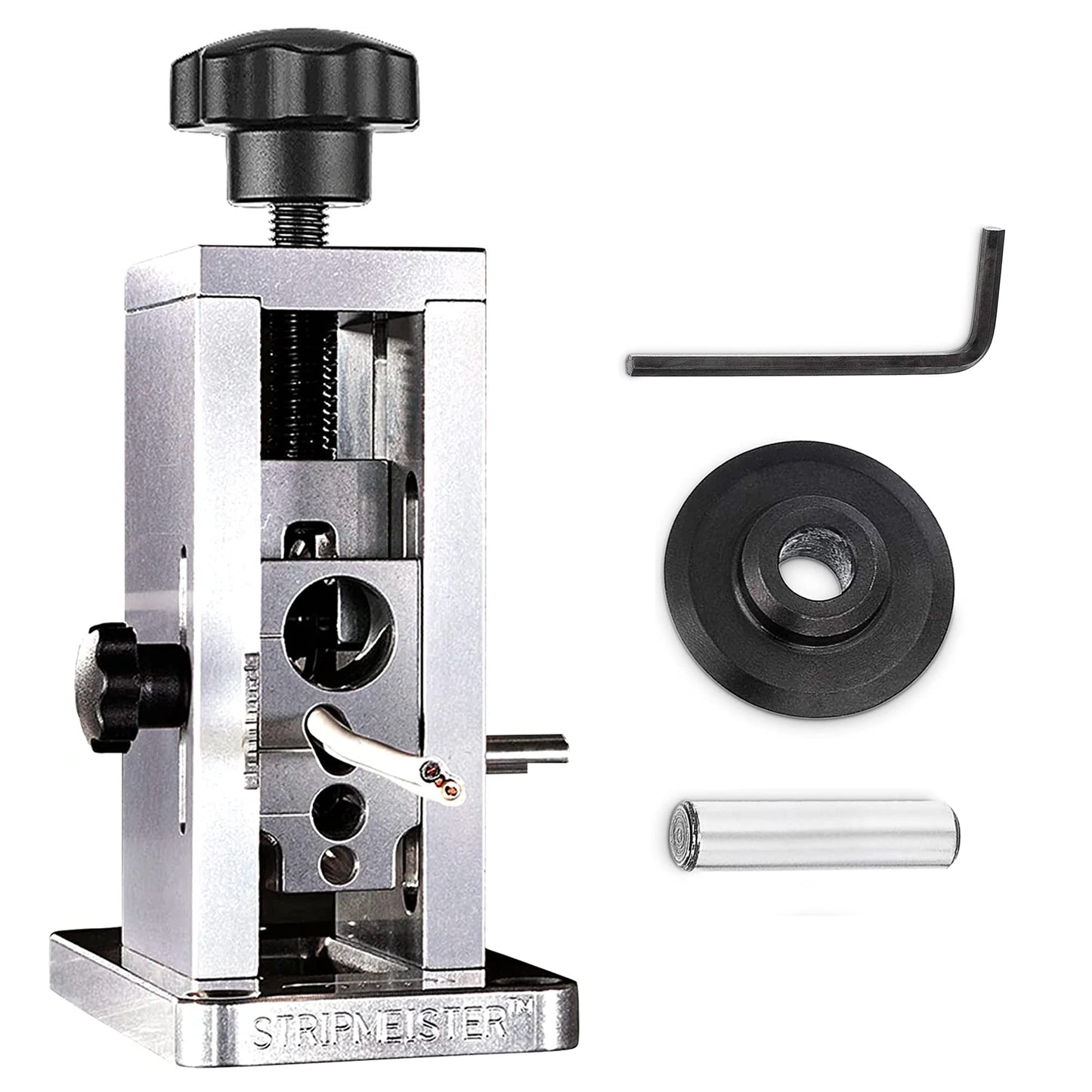 StripMeister Original Wire Stripping Machine & E250 Blade Replacement Kit - Drill Powered Stripper Tool, Made Easy (Bundle)