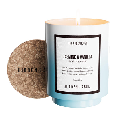 Jasmine Vanilla Scented Candle, 12oz Natural Soy Wax, 75Hours Burn Time,Clean Burn, Non Toxic, Aromatherapy Candles for Home, Stress Relief, Meditation, Yoga & Relaxation,Gifts for Women
