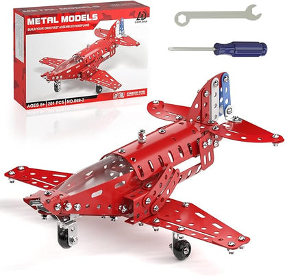 Lucky Doug STEM Building Projects Model Airplane Set - Building Toys for Kids Ages 8-12 Assembly Science Kit for Boys 7 8 9 10 11 Years Old