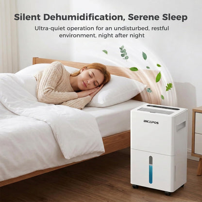 Bicepos 1500 Sq.Ft Dehumidifiers for Home, 21 Pints Dehumidifier for Basement, Bathroom, Bedroom, Large Room, 3 Modes, Auto Defrost, Intelligent Humidity Control, 24H Timer