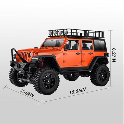ARRIS 1/12 RC Crawler MN-128 RC Rock Crawler 4x4 4WD RC Jeep Truck 2.4GHz Remote Control Off Road Car with LED Lights for Adults Hobby Grade RTF Toy Vehicle Gifts