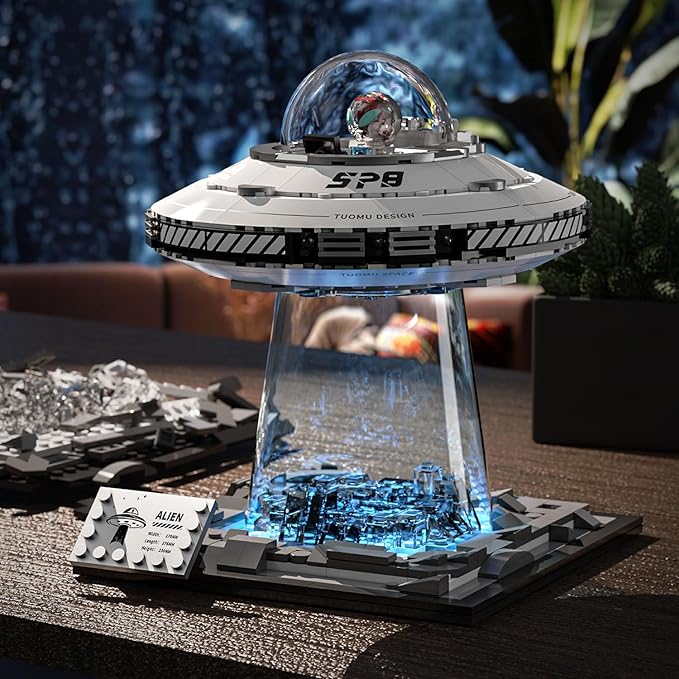 Space UFO Spaceship Building Sets Galaxy Interstellar Spaceship SetsCollection Creative Star Spaceship Building Kit for Animation Fansfor Boys and Gril Age 8-12