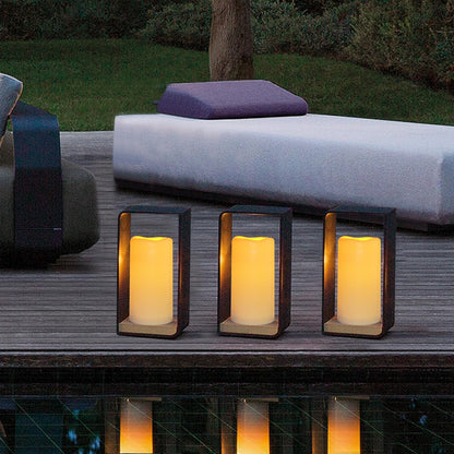 Waterproof Flameless Remote Control Candles 2PACK(D3''*H5.5'')Battery Operated Flickering LED Pillar Candle,plastic with 10-Key 24Hours Timer for Outdoor/Indoor Party Garden Lanterns Porch Ivory