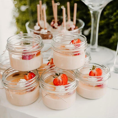 TUZAZO 4 oz Mini Mason Jars with Lids 12 Pack, 4oz Small Glass Mason Canning Jars for Jam Jelly Yogurt Dessert, Shower Wedding Favors Decor
