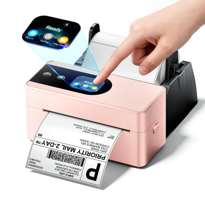 Phomemo 4x6 Shipping Label Printer with Touch Screen, Bluetooth Thermal Printer for Small Business, Auto Label Detection, 150mm/s High Speed, Compatible with Amazon, USPS, UPS, iOS Android Windows Mac