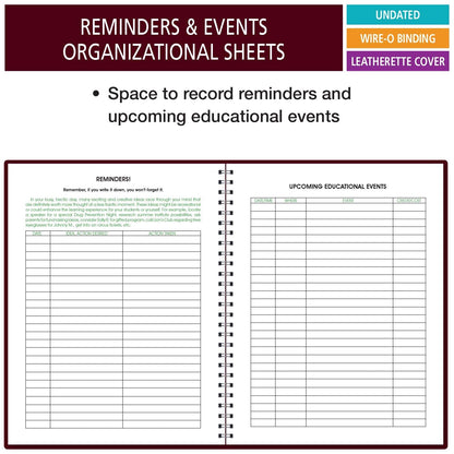 Class Record Book for 9-10 Weeks. 35 Names. Larger Grade Recording Squares. (R1035)