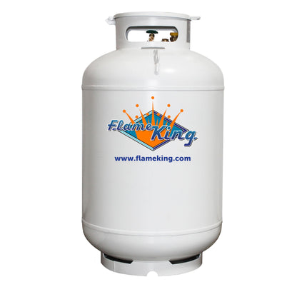 Flame King YSN420ASME 420LB (120 Gallon) ASME Vertical Steel Propane Tank, White