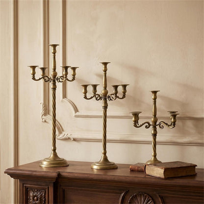 Cast Iron Metal Candelabra Candlestick Holders Decorative Stands Taper Holders for Wedding Home Decors Table Candelabra Centerpieces