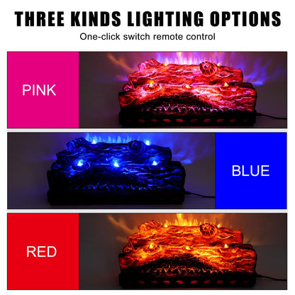 DAINIQUKANHAI Electric Fireplace Logs Realistic Flame Effect Candle LED Flame Light USB Powered Electric Fireplace Remote Control Fireplace Placement Home Decoration 16.7*8.7*5.9 In No Heat Function