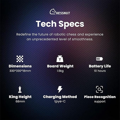 Chessnut Air Electronic Chess Set A magnificently Handcrafted Wooden Chess Board with Extra QueensLEDs AI Adaptive Electronic Chess Set Game and App with Computer Chess Board