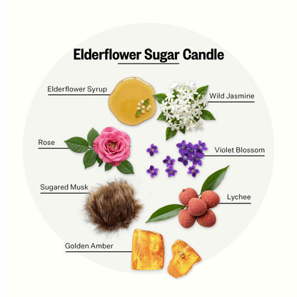Apotheke Signature Scented Candles for Home, Elderflower Sugar