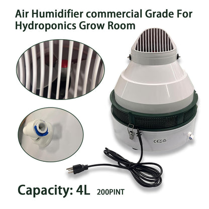 200 Pint Air Humidifier Commercial Grade Mist And Mist Hydroponic Growth Chamber，Industrial Grade Humidifier With Multi-Directional Fogging Head, Indoor Plant For Large Rooms