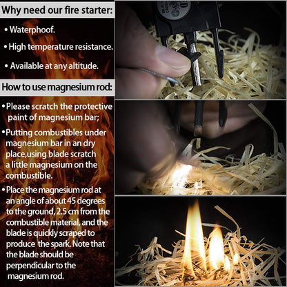 Daarcin 1pcs Survival Paracord Bracelet,Fire Starter,SOS Light, Compass,Thermometer, Whistle, Adjustable AK87 21 in 1,Outdoor Ultimate Survival Tactical Gear Set,Men