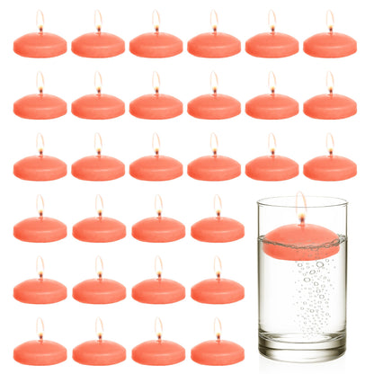 Floating Candles Centerpieces - 20 Pack 2 Inch Floating Candles for Centerpieces, Nice for Halloween, Christmas, Thanksgiving, New Year & More - Good for Home Decor & Centerpieces (Orange)