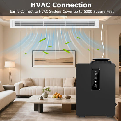 2026 Upgraded 6000 Sq.Ft HVAC Scent Diffuser Machine Kit, Includes 2 Premium Oils, Wi-Fi Control, 1000ML Waterless Cold Air Aromatherapy Essential Oil Hotel Scent Fragrance Diffuser for Large Room