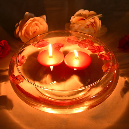 Zest Candle 24-Piece Floating Candles, 2.25-Inch, Red