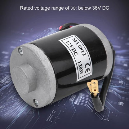 Brush Motor 12V Headerbs MY6812 Underwater 120W High Speed Small with Belt Pulley for Electric Scooter