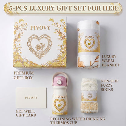Get Well Gifts for Women New Mom Care Package, Care Package After Surgery Sympathy Gift Self Care Basket, Surgery Recovery Gift Feel Better Gifts for Women