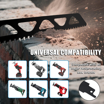 MUOZLOP 12 inch Masonry Reciprocating Saw Blades,2TPI Carbide Blade Strong teeths for Cutting Brick, Cement, Porous Concrete，5 Pack (5, 12 inch)