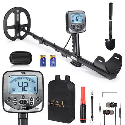 WenMia Metal Detector for Adults Waterproof DD Coil Up to 16 Inch Depth with 5 Detection Modes and Pinpoint for Coins Jewelry Beach and River