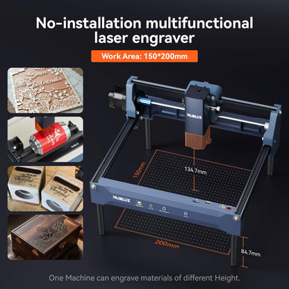 WAINLUX X2 Infrared Laser Engraver for Metal and Plastic, 1064nm 1000mW APP Control Laser Engraving Machine for Jewelry Makers, Small Business and DIY Projects, Class 1