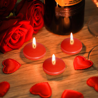 Floating Candles Centerpieces - 20 Pack 1.5 Inch Floating Candles for Centerpieces, Nice for Halloween, Christmas, Thanksgiving, New Year & More - Good for Home Decor & Centerpieces (Red)