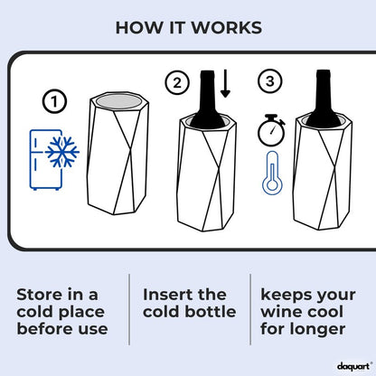 Daquart® | Concrete Wine Chiller Bucket - Keep your Drinks Cold | Wine Chillers for Bottles like a Cooler Sleeve - Designed for all Wine Bottle | Wine Cooler Bucket - Gifts for Wine Lovers