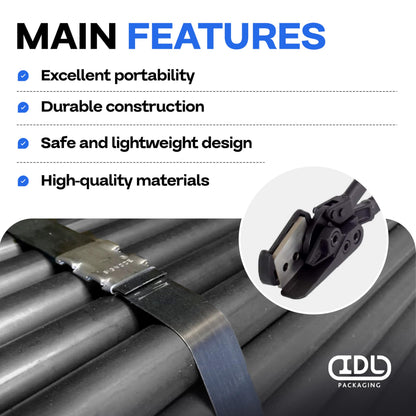 IDL Packaging H-410 Steel Strapping Cutter for up to 2" Width and 0.05" Thickness – Heavy-Duty Best in Class Tool with Long Handles
