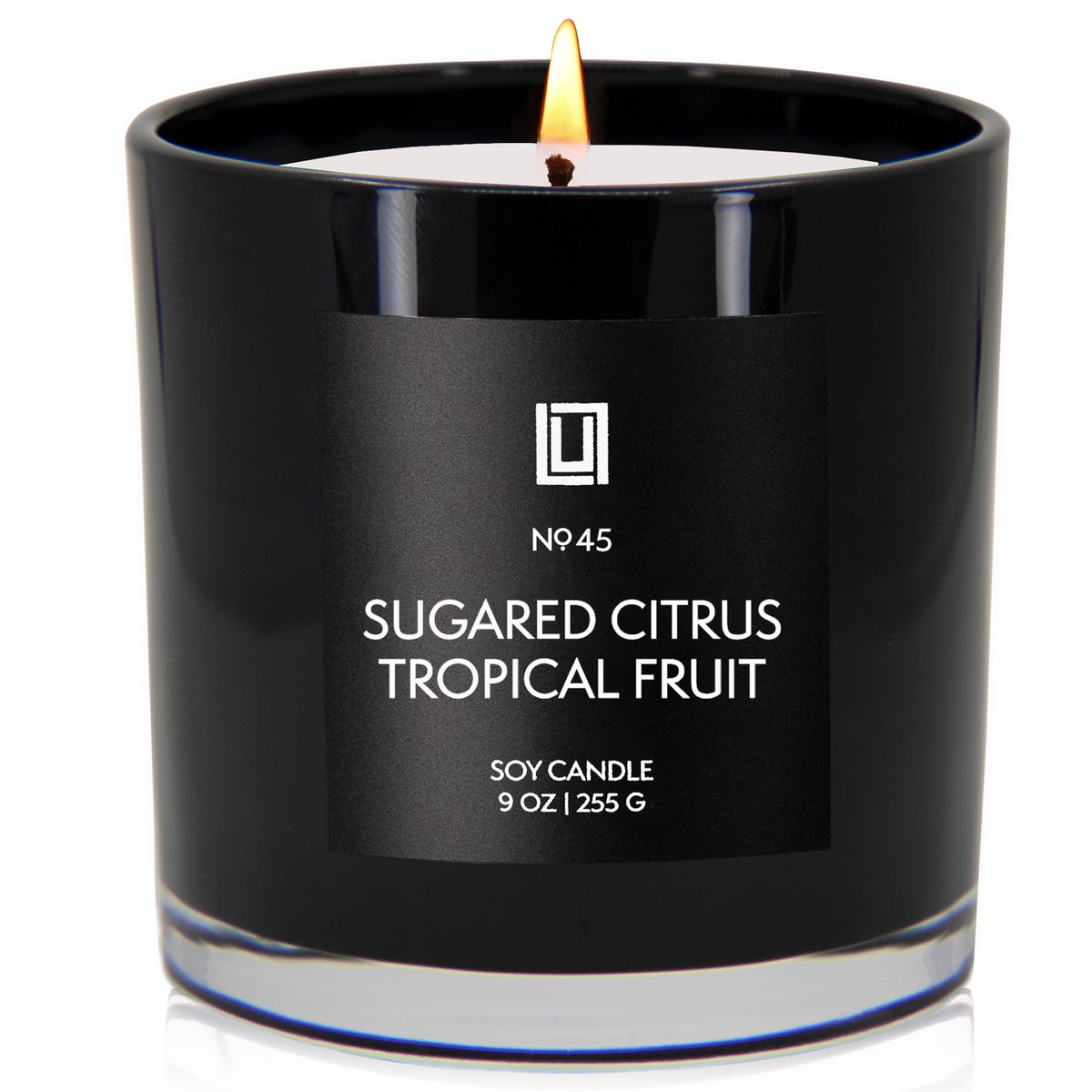 Lulu Candles | Sugared Citrus & Tropical Fruit Scented Candle | Bright Citrus & Sweet Tropical Fragrance | Luxury Soy Jar Candle | Highly Scented, Long Lasting Burn | Home Fragrance Decor (9 Oz.)