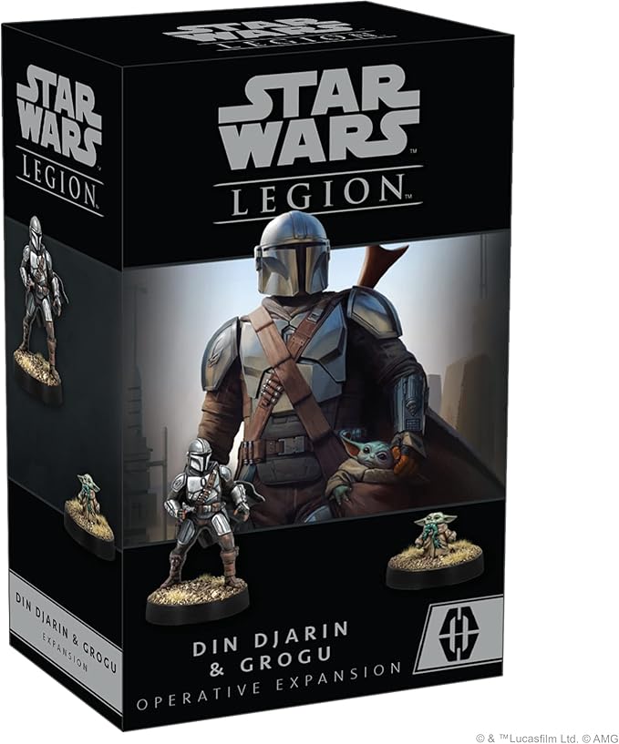 Star Wars: Legion Din Djarin &amp Grogu Operative Expansion - Tabletop Miniatures Game Strategy Game for Kids and Adults Ages 14+ 2 Players 3 Hour Playtime Made by Atomic Mass Games