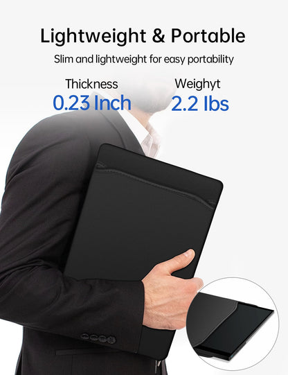 CAPERAVE 15.6'' Portable Monitor Touchscreen, FHD IPS Touch Screen with Tempered Glass, Travel Monitor with Kickstand & Speaker, HDMI USB C External Monitors for Mac Laptop Phone Computer