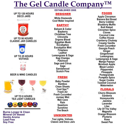 Zinfandel Wine Candle in Glass 100+ Hours Made in USA by The Gel Candle Company