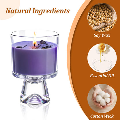 Graduation Gift for Women – Natural Soy Candle, 48-Hour Long Burning Aromatherapy with Rose & Healing Crystals, Gift for Mom, Bridesmaid, Birthday, Valentine, Housewarming (Rose Scented)