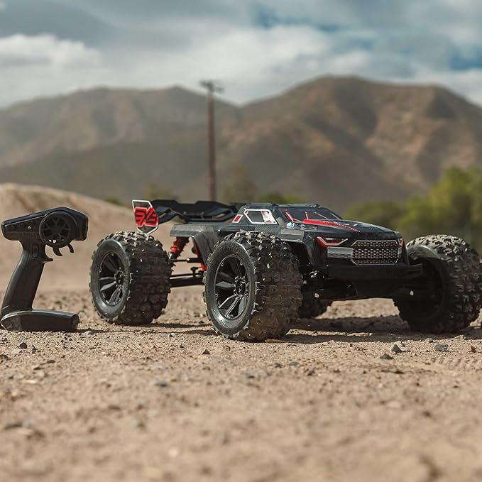 ARRMA 1:8 Kraton 6S EXB Ready to Run Clipless Body Basher Monster Truck RC Remote Controlled Powerful and Stable with Brushless Motor Battery and Charger Not Included Black ARA8708V6T1