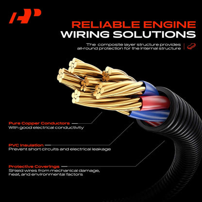 A-Premium Engine Wiring Harness Compatible with 2006-2015 LS3 LS2 6.2L, Standalone Harness T56 58X TR6060
